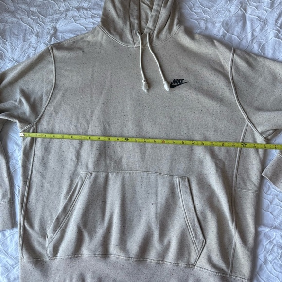 Nike Cream Sweatshirt Heathered Hoodie Lightweight - Picture 3 of 7